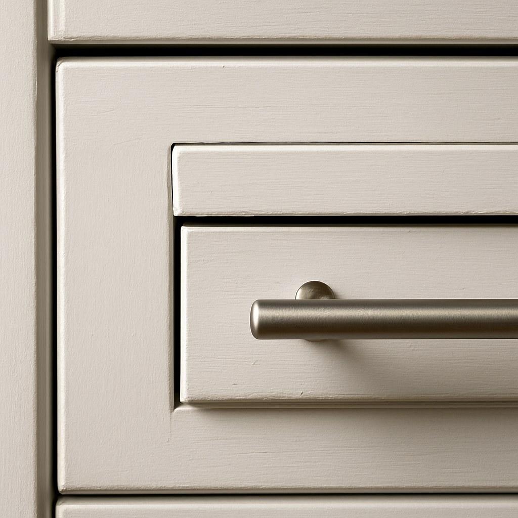 A crooked kitchen drawer with uneven gaps