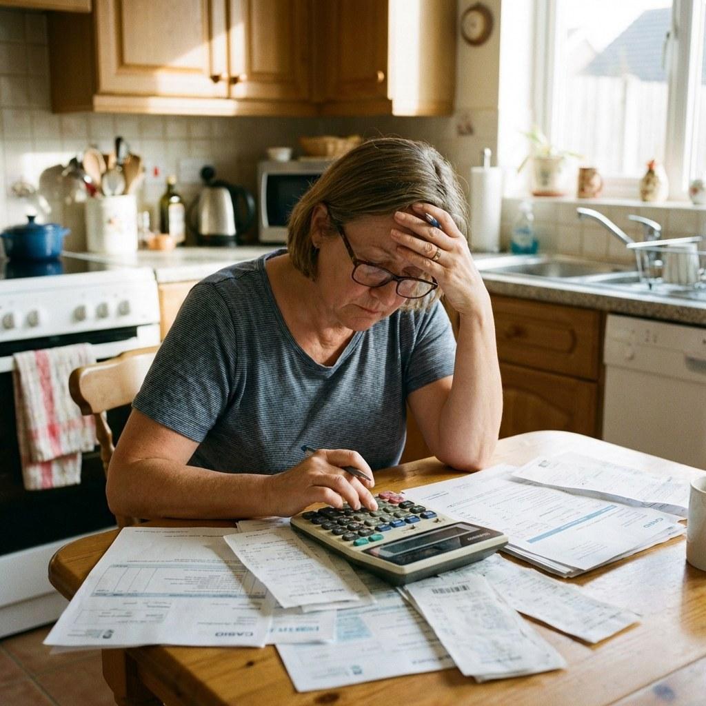 Homeowner reviewing contractor estimates at the kitchen table