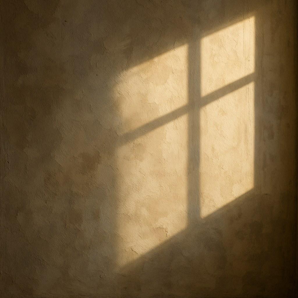 A wall with an uneven paint job showing streaks and roller marks.