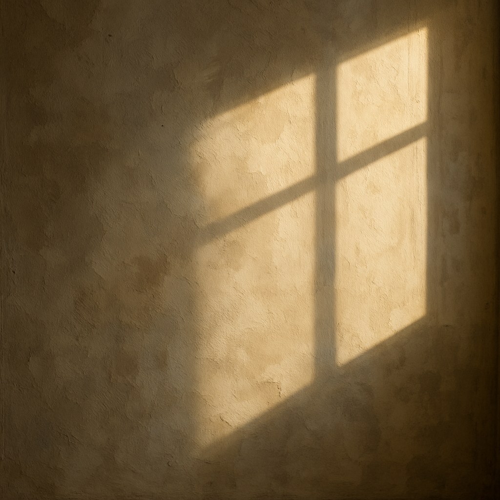 A wall with an uneven paint job showing streaks and roller marks.