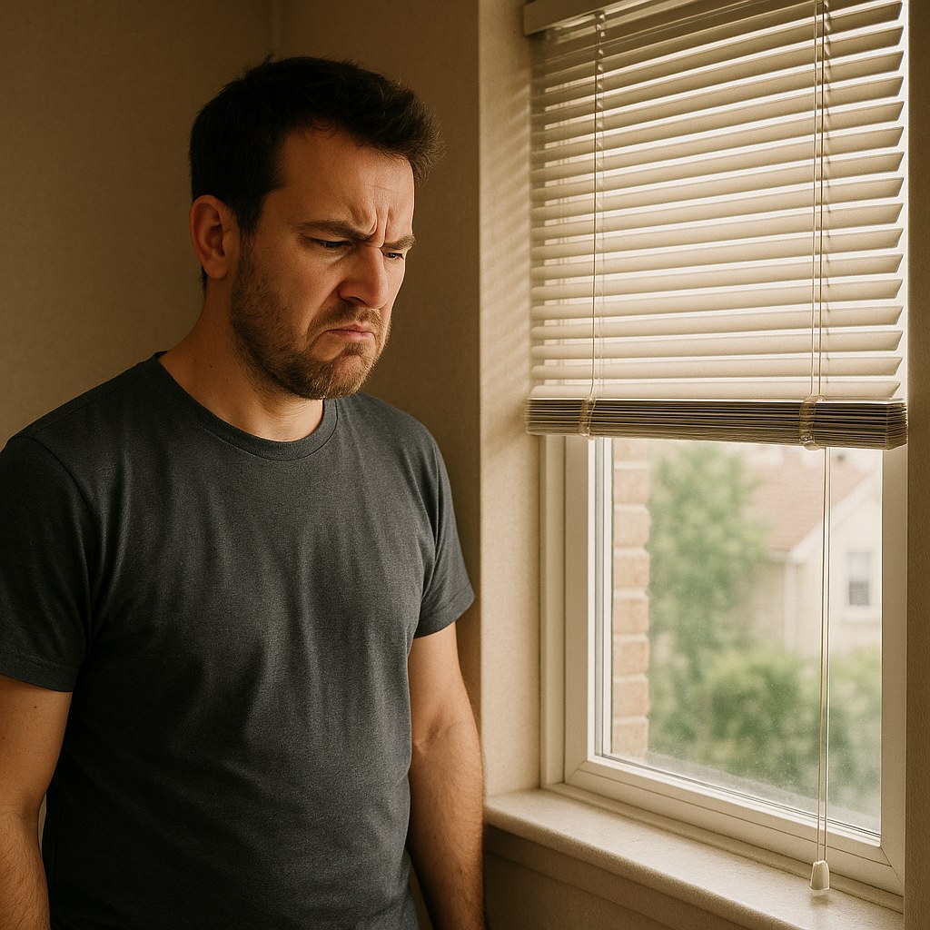 Illustration of blinds that won't raise correctly