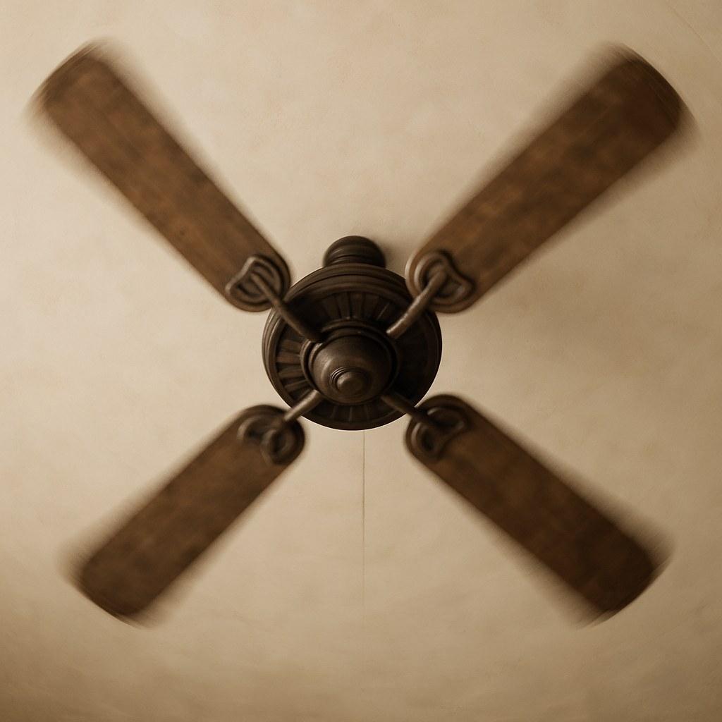 A wobbly ceiling fan that needs to be fixed