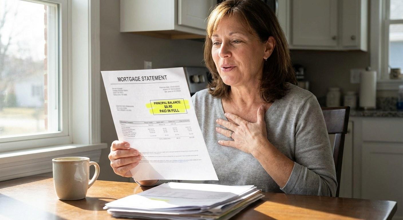 A homeowner reviews their mortgage statement, understanding how to remove private mortgage insurance.